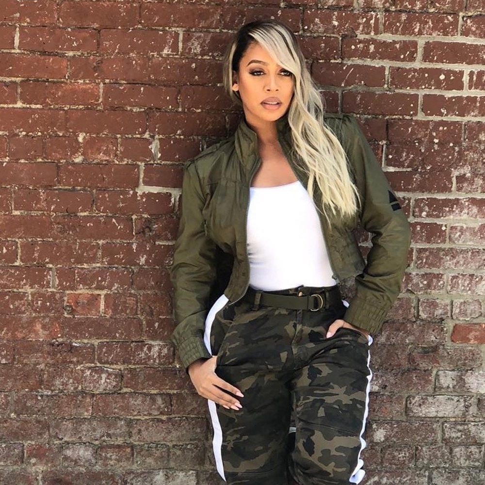 LALA ANTHONY COLLECTION green windbreaker M